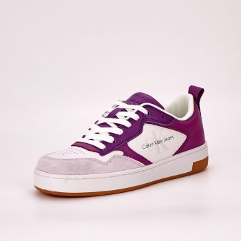 Sneakers Calvin Klein Jeans Basket Cupsole Low Lth Mono W YW0YW00876 Amethyst/White/Ghost Grey 0KE