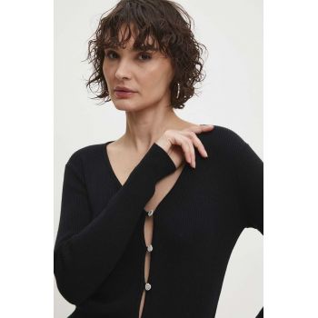 Answear Lab cardigan femei, culoarea negru, light