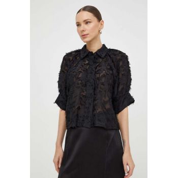 Day Birger et Mikkelsen camasa femei, culoarea negru, cu guler clasic, regular