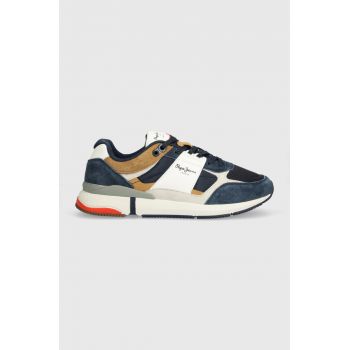 Pepe Jeans sneakers PMS60014 culoarea albastru marin, LONDON PRO MESH