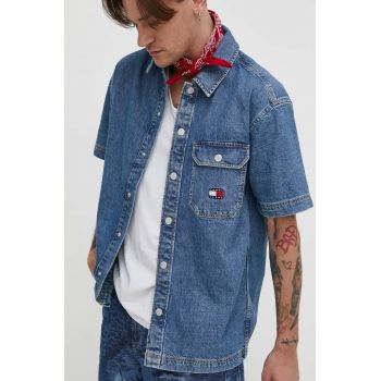 Tommy Jeans cămașă bărbați, cu guler clasic, relaxed DM0DM18957