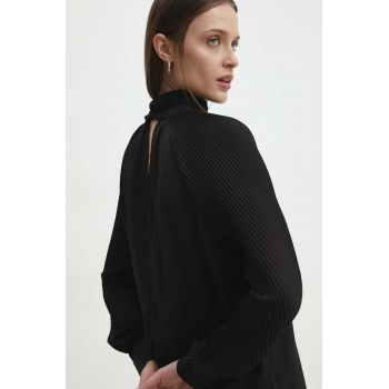 Answear Lab bluza femei, culoarea negru, neted