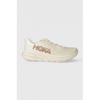 Hoka One One pantofi de alergat RINCON 3 culoarea bej, cu toc plat