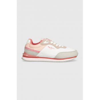 Pepe Jeans sneakers pentru copii LONDON SEAL G culoarea roz