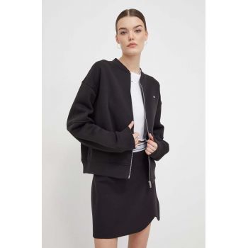 Tommy Jeans bluză femei, culoarea negru, uni DW0DW17957