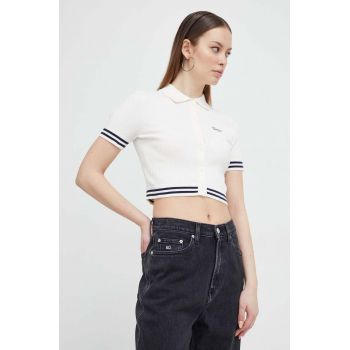 Tommy Jeans tricou femei, culoarea bej DW0DW17761