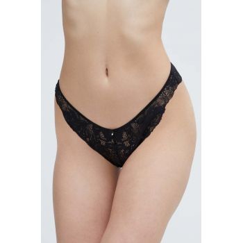 women'secret chiloti FEMININE LACE culoarea negru, 8327294 ieftini