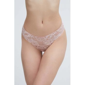 women'secret chiloti FEMININE LACE culoarea roz, 8327298 ieftini