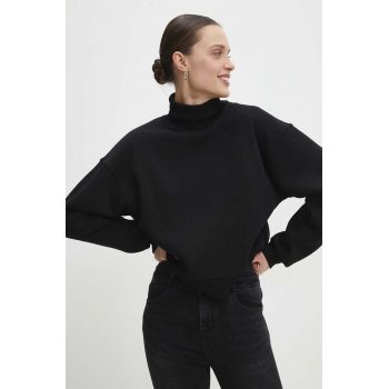 Answear Lab bluza femei, culoarea negru, neted