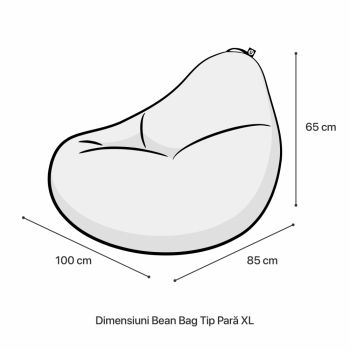 Fotoliu Puf Bean Bag tip Para XL Among Us Black