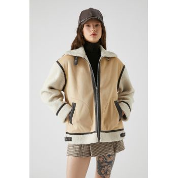 Jacheta de blana shearling sintetica