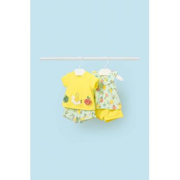 Mayoral Newborn compleu bebe culoarea galben