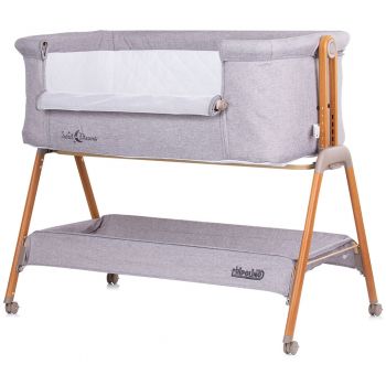 Patut co-sleeper Chipolino Sweet Dreams grey wood