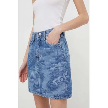 Tommy Jeans fustă din denim mini, dreaptă DW0DW17671