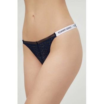 Tommy Jeans tanga culoarea bleumarin UW0UW05160