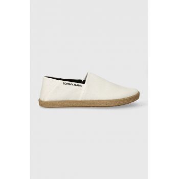 Tommy Jeans espadrile TJM ESPADRILLE STREET culoarea bej, EM0EM01386