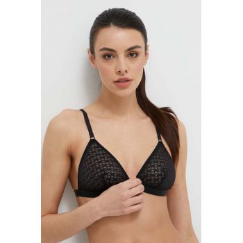 United Colors of Benetton sutien culoarea negru, dantela, neted