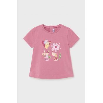 Mayoral tricou bebe culoarea roz