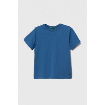 United Colors of Benetton tricou de bumbac pentru copii neted