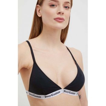 Juicy Couture sutien culoarea negru, neted ieftin