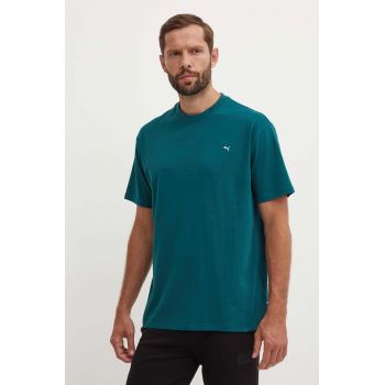 Puma tricou din bumbac MMQ bărbați, culoarea verde, uni 624009