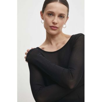 Answear Lab bluza femei, culoarea negru, neted