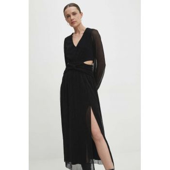 Answear Lab rochie culoarea negru, maxi, evazati