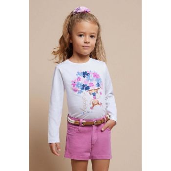 Mayoral longsleeve din bumbac pentru copii culoarea roz