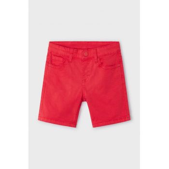 Mayoral pantaloni scurti copii culoarea rosu, talie reglabila de firma originali