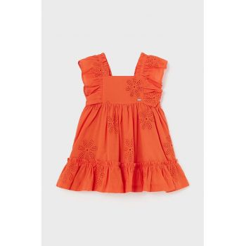 Mayoral rochie bebe culoarea portocaliu, mini, evazati