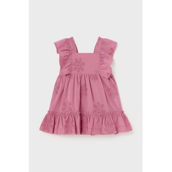 Mayoral rochie bebe culoarea roz, mini, evazati