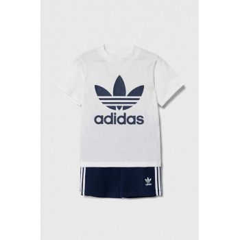 adidas Originals set de bumbac pentru bebelusi culoarea alb