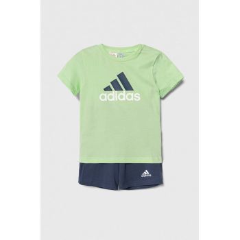 adidas set de bumbac pentru copii culoarea verde