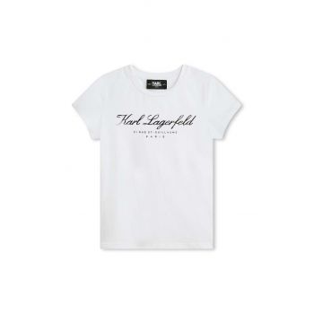 Karl Lagerfeld tricou copii culoarea alb