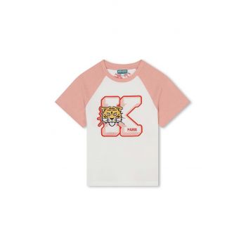 Kenzo Kids tricou de bumbac pentru copii culoarea alb