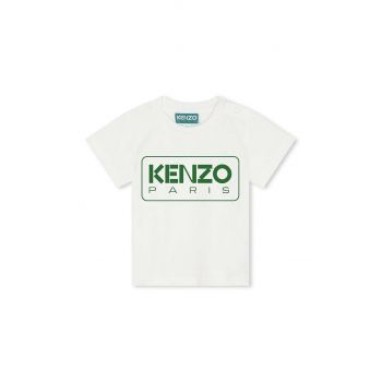 Kenzo Kids tricou de bumbac pentru copii culoarea alb, cu imprimeu