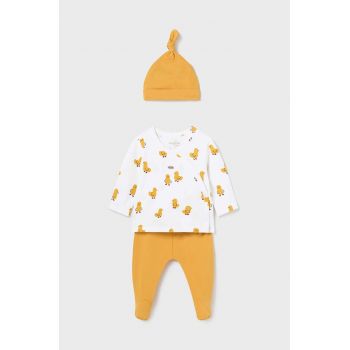 Mayoral Newborn compleu bebe culoarea galben