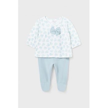 Mayoral Newborn compleu bebe culoarea turcoaz de firma original