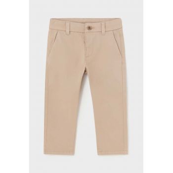 Mayoral pantaloni bebe culoarea bej, neted