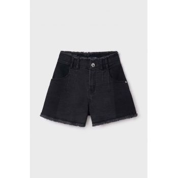 Mayoral pantaloni scurti din denim pentru copii culoarea negru ieftini