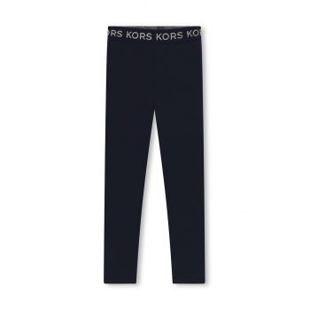 Michael Kors leggins copii culoarea albastru marin, neted