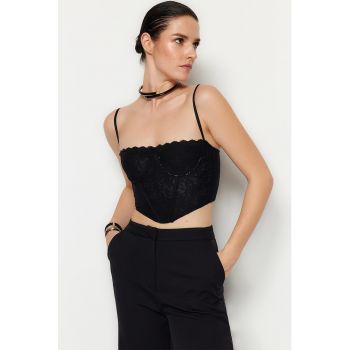 Top-corset de dantela