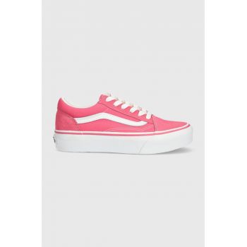 Vans tenisi copii Old Skool Platform culoarea roz