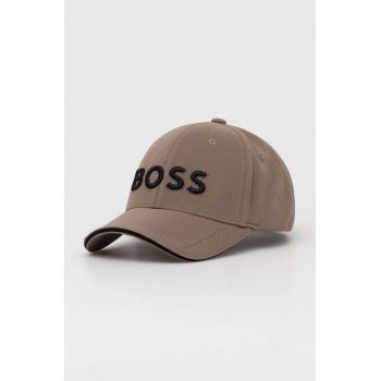 BOSS Green șapcă culoarea negru, cu imprimeu 50496291