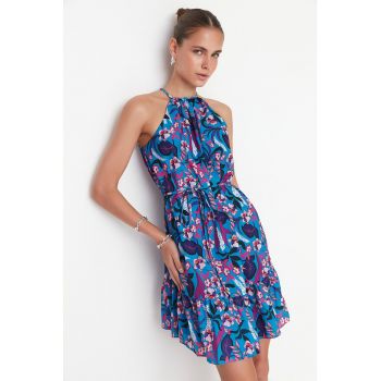 Rochie halter cu imprimeu floral