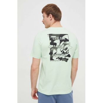 adidas tricou din bumbac bărbați, culoarea verde, cu imprimeu IN6237