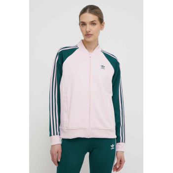 adidas Originals bluză femei, culoarea roz, cu model IM9821