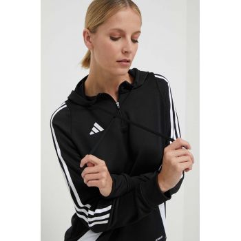 adidas Performance hanorac de antrenament Tiro 24 culoarea negru, cu glugă, cu imprimeu  IJ9956