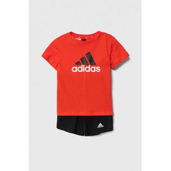 adidas set de bumbac pentru bebelusi culoarea portocaliu