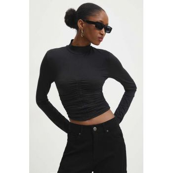 Answear Lab bluza femei, culoarea negru, neted